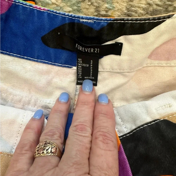 Forever 21 Women’s Colorful Denim Joggers Size S Waist Approx 28”‎ - Picture 4 of 8